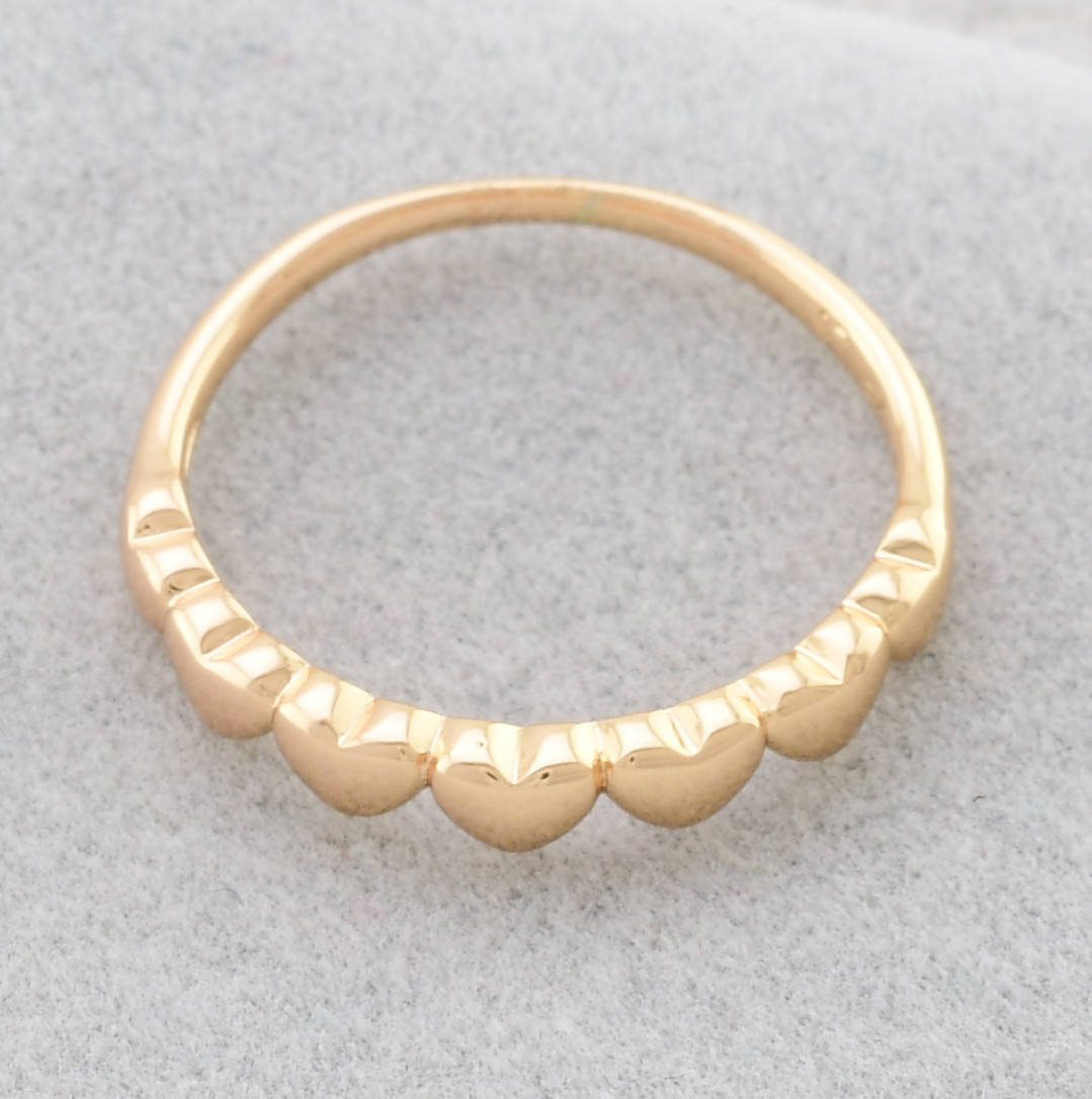 

Кольцо Xuping Сердечки 11593 ширина 3 мм позолота 18К размер 16