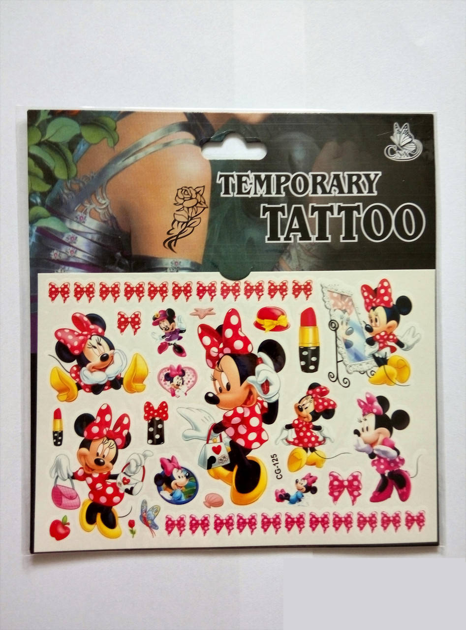 

Флеш тату. 15*10 см, Переводные. Временная. Детская. Мультик Микки Маус (Mickey Mouse), CG-125 2274