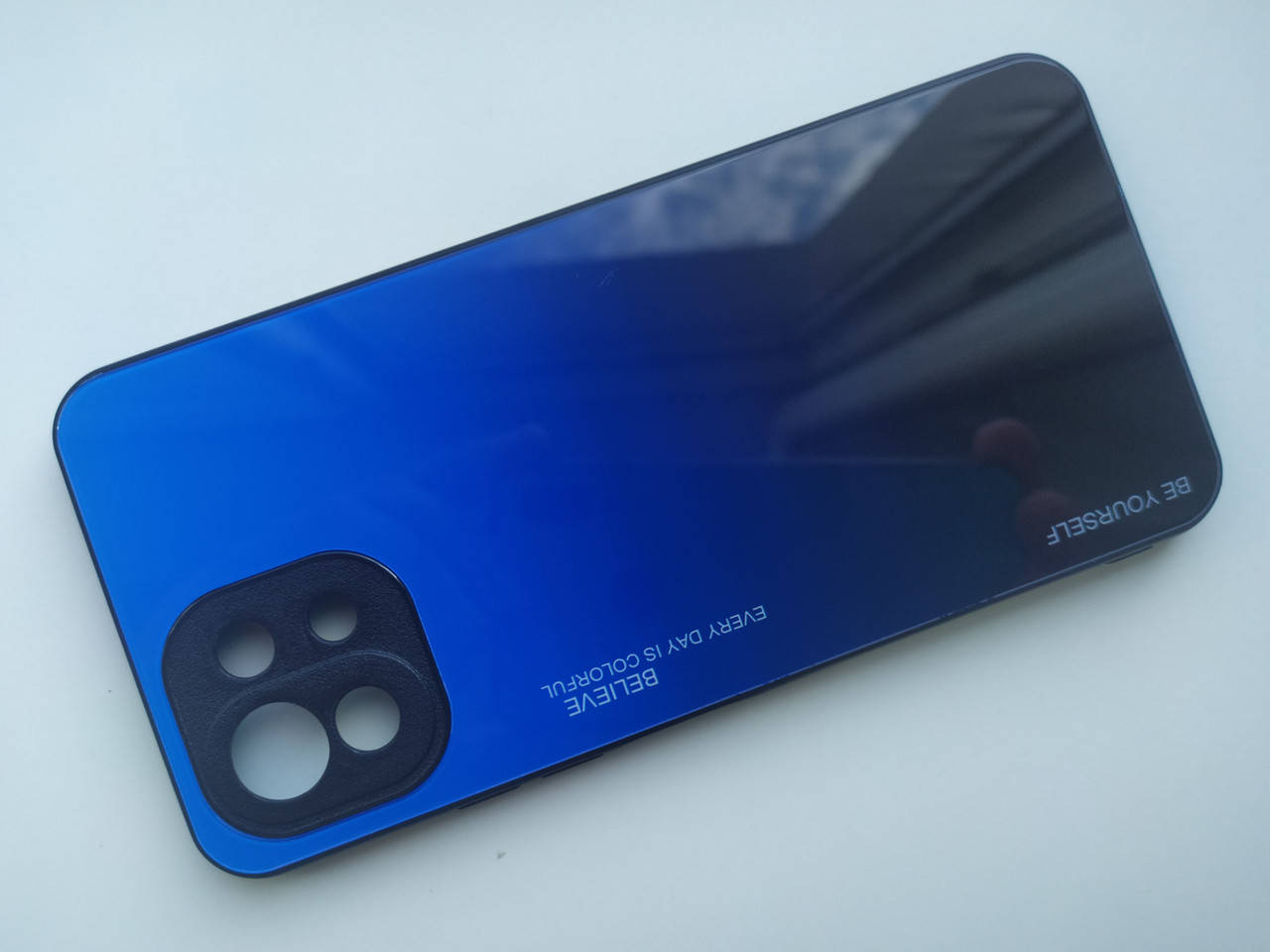 

Чехол градиент стеклянный для Xiaomi Mi 11 Lite Сяоми Ми 11 Лайт, Синий