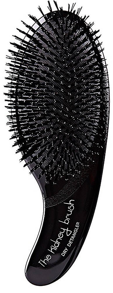 

Щетка массажная для волос Olivia Garden Kidney Brush Dry Detangler с искусственной щетиной, черная (7278Qu)
