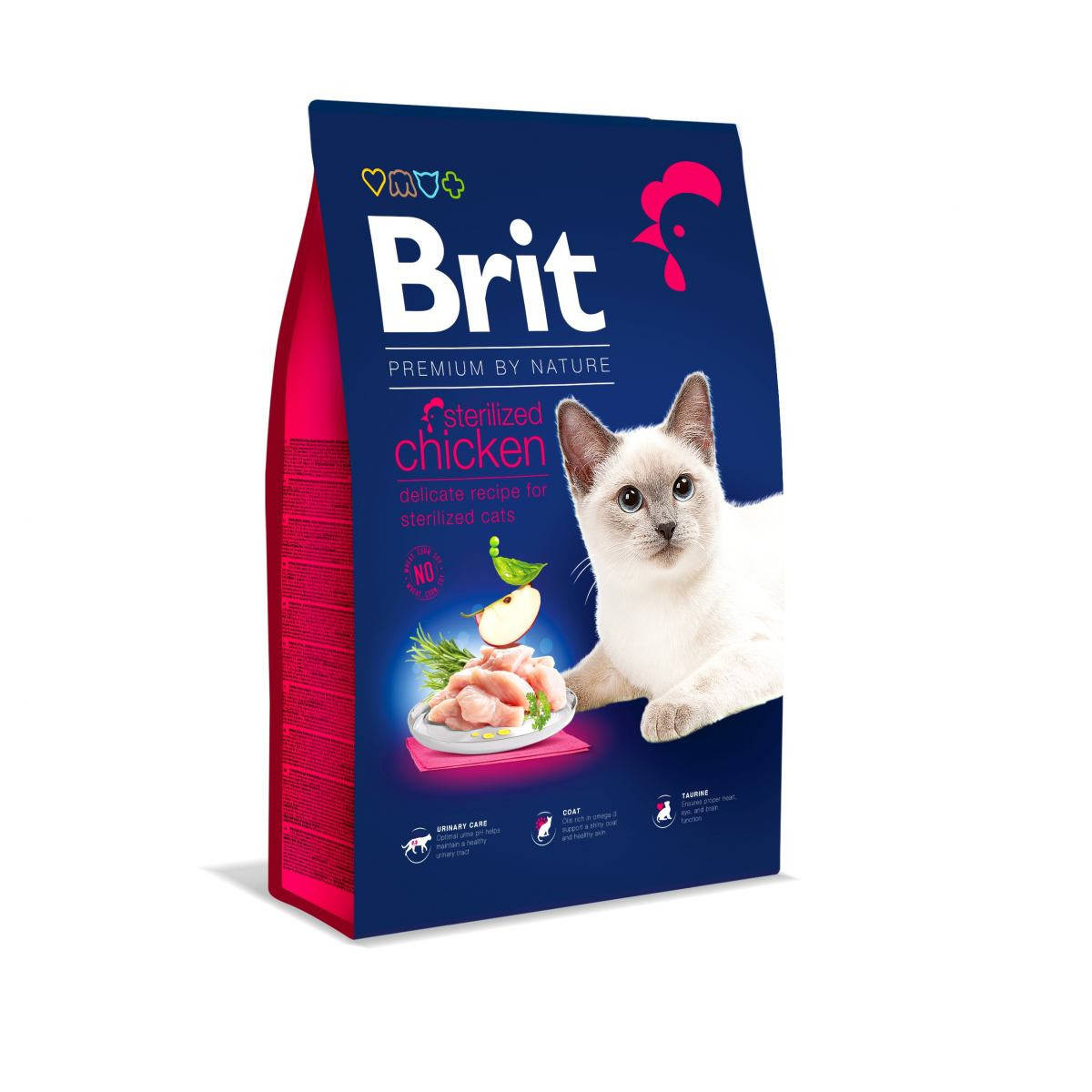 

Сухой корм Brit Premium Sterilised Chicken для стерилизованных котов с курицей 8 кг