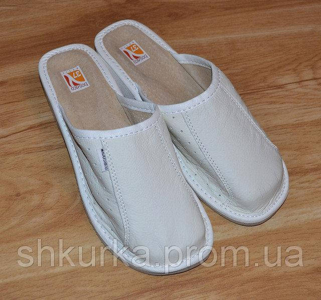 

Тапочки кожаные (женские) 39, Белый