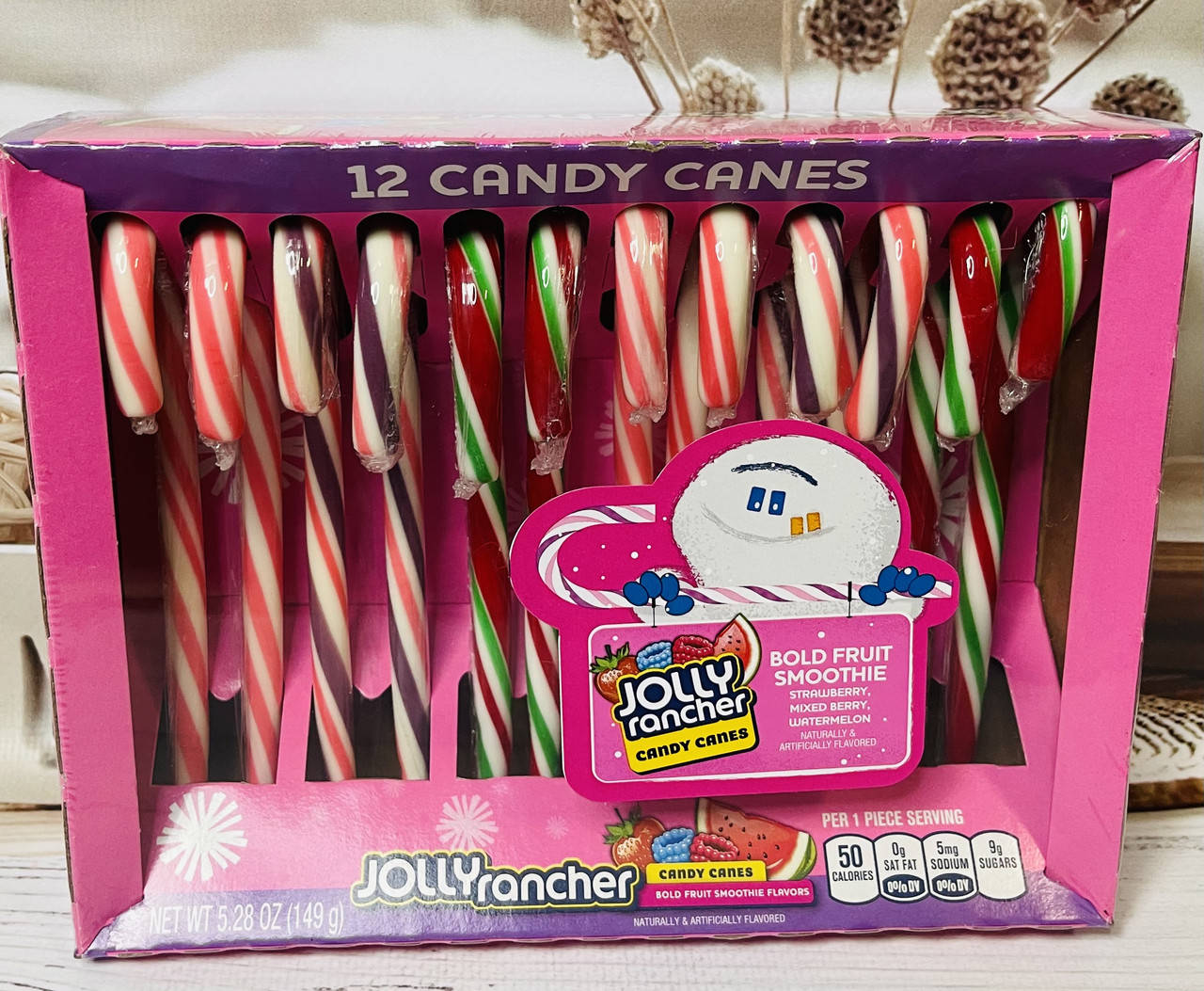 

США Цукерки-тростинки Candy Canes Полуниця, малина, кавун Jolly Rancher