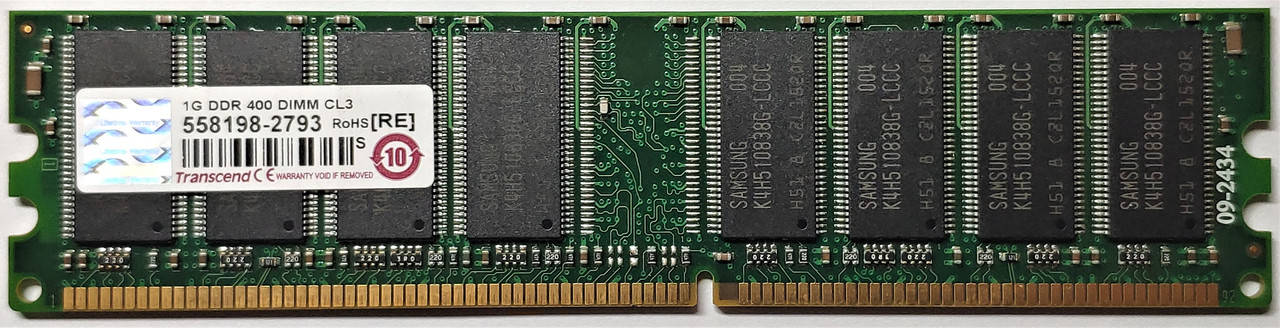 

Память для ПК DDR 1GB 400 MHz Transcend JetRam JM388D643A-5L