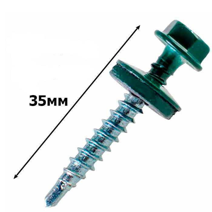 

Саморез кровельный RAL 6005(т.зеленый) \ 4,8х35 по дереву (250шт.)