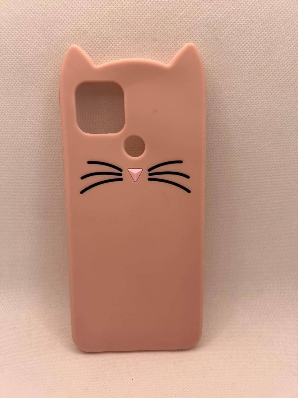 

Резиновый 3D чехол для OPPO A15/ A15s Кот Усы, Бежевый