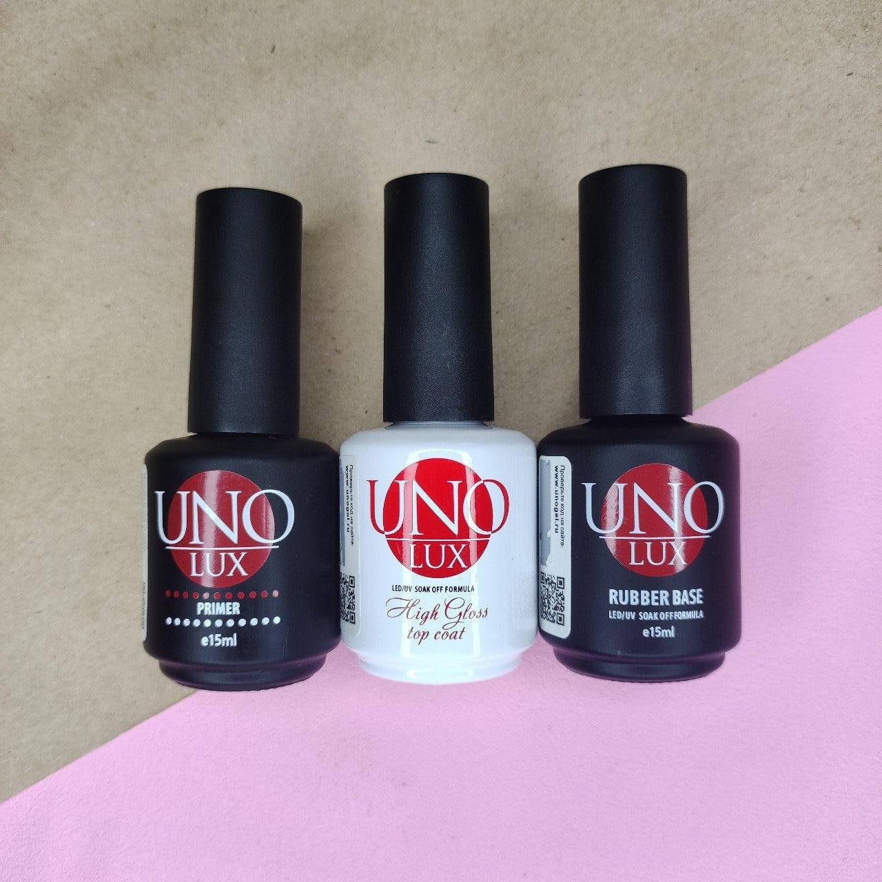 

Набор UNO Lux + Топ, База, Праймер Uno 15ml