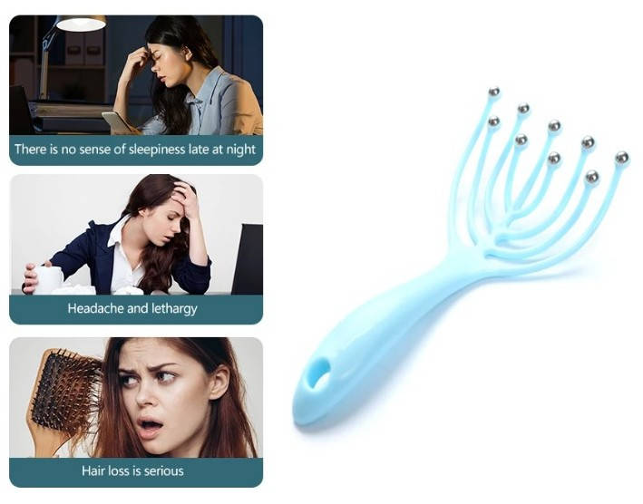 

Точковий масажер для голови 9 Balls Blue массажер для головы и тела