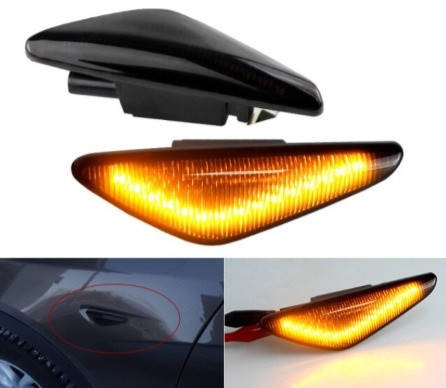 

LED Указатели поворота на крыло BMW X5 E70 и X6 E71 чёрные