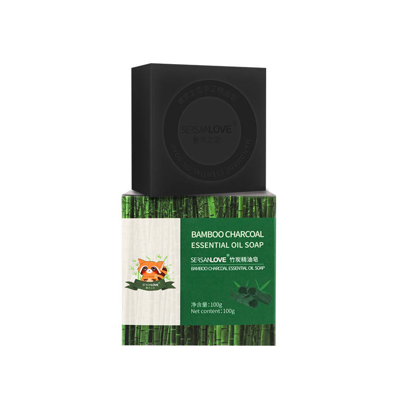 

Мыло ручной работы с бамбуковым углем Sersanlove Handmade Bamboo Charcoal Essential Oil Soap, 100г