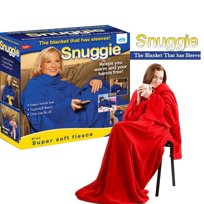 

Одеяло-плед с рукавами Snuggle (Снагги) | теплый рукоплед | плед-халат 140х180 Красный
