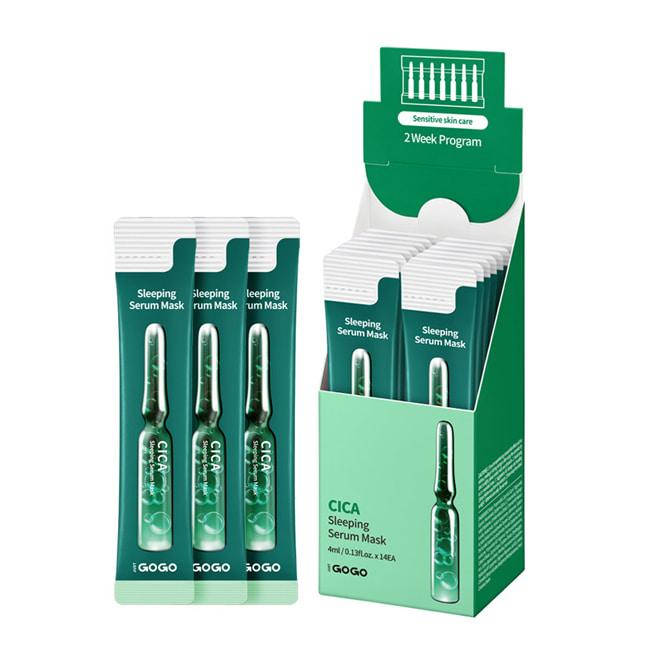 

Ночная ампульная маска JUST GOGO Sleeping Serum Mask 4ml Центелла (Cica)