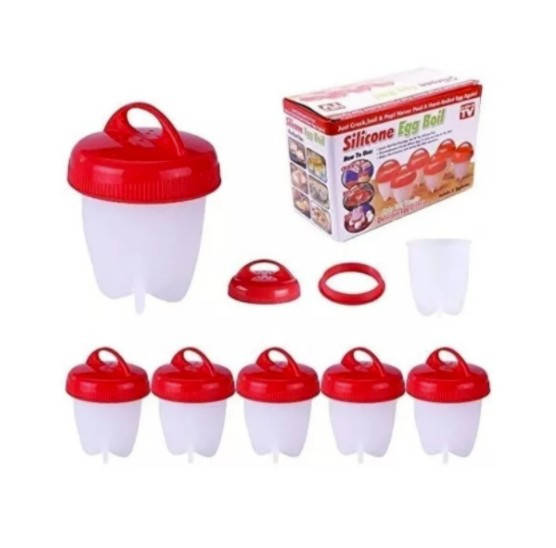 

Cиликоновые формы для варки яиц без скорлупы Silicone Egg Boil, Белый