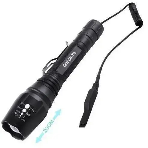 

Фонарик мощный тактический Police Q-8668 максимальная комплектация, Черный