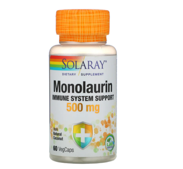

Монолаурин, Monolaurin, Solaray, 500 мг, 60 капсул (SOR-62754)