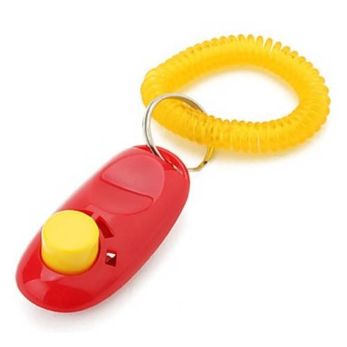 

Кликер с кнопкой и браслетом для дрессировки собак