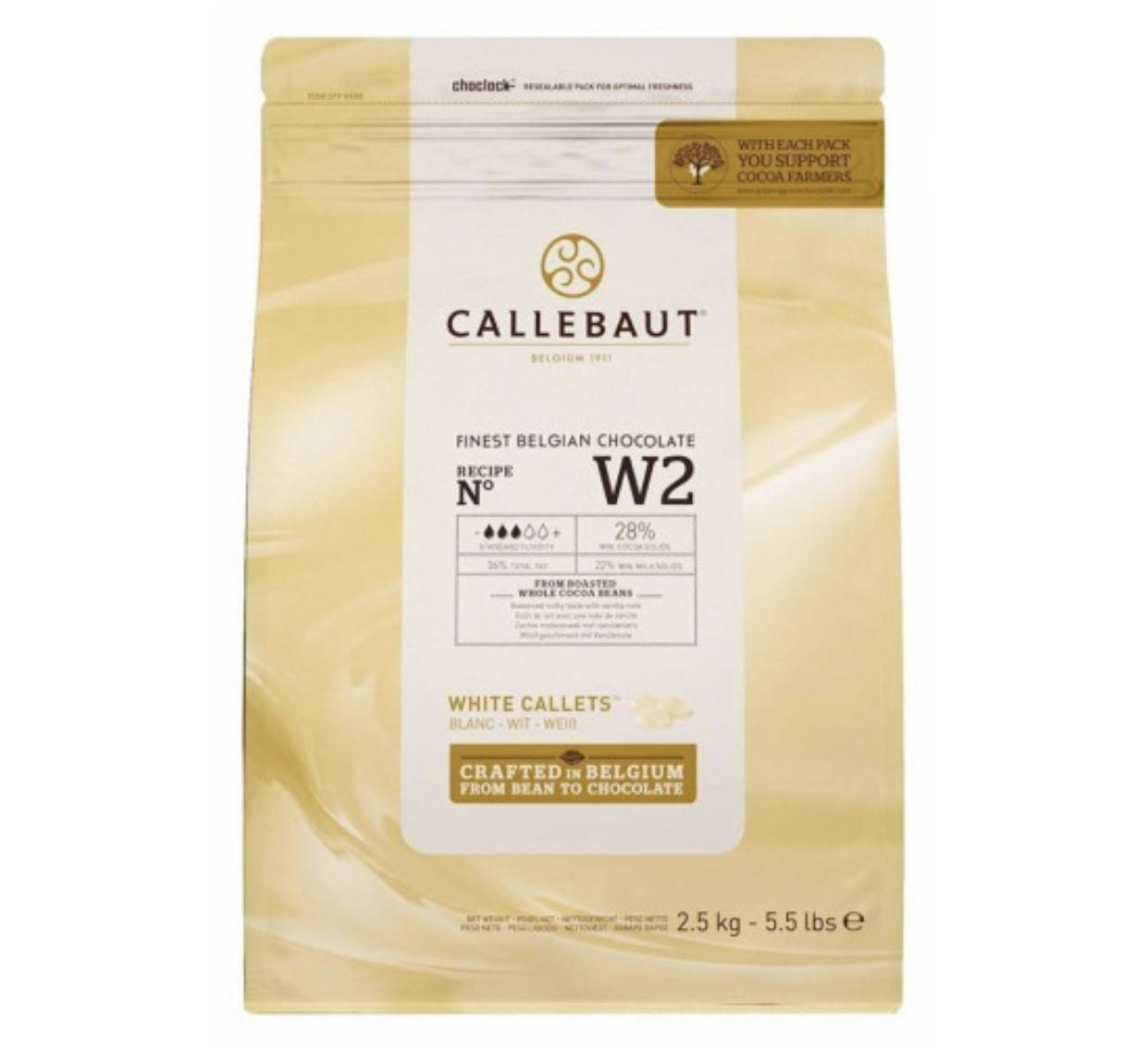 

Бельгийский белый шоколад Barry Callebaut 28% какао 1 кг.