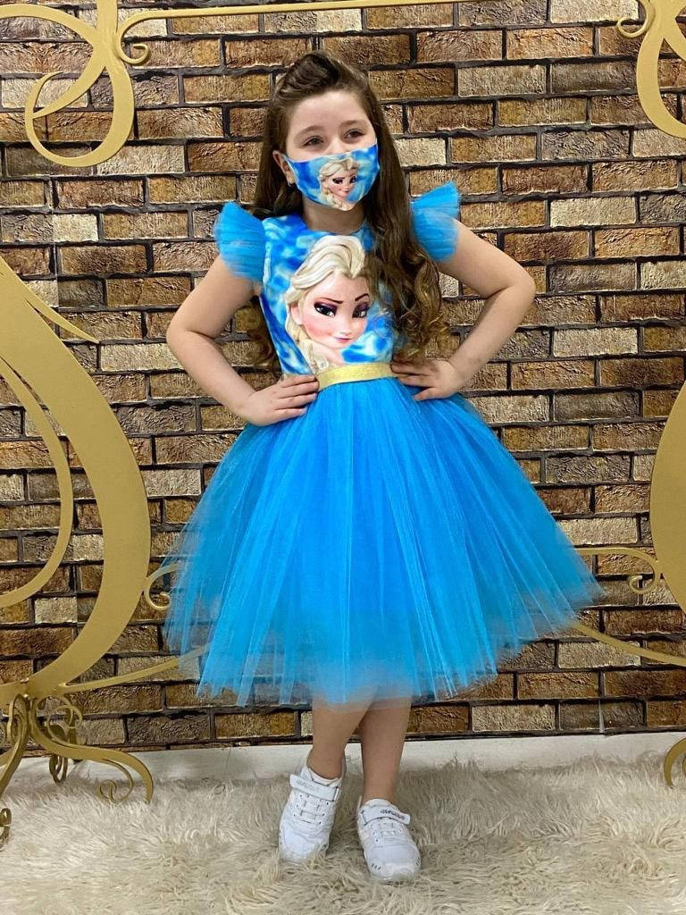 

Платье для девочки Эльза голубое 6,7,8,9,10 лет, Голубой