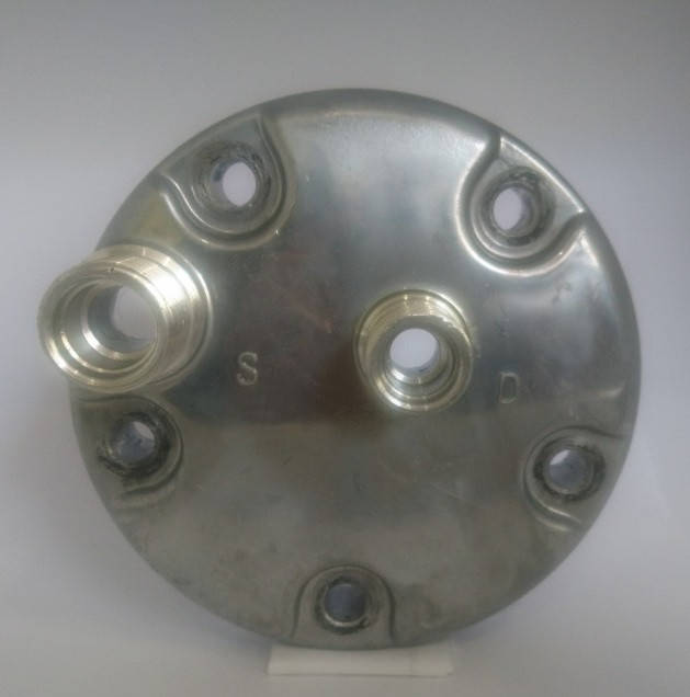 

Крышка компрессора задняя Sanden SD5H14, горизонтальная 7/8"-3/4