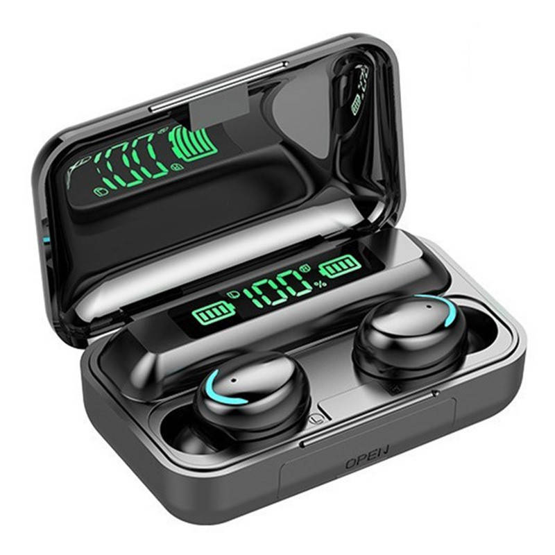

Наушники беспроводные 9D F9-5 Bluetooth Black с зарядным кейсом, Черный