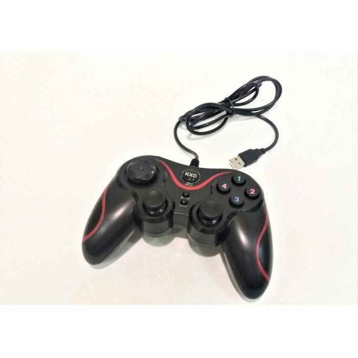

Джойстик для ПК PC проводной вибро KXD-881S USB Чёрный, Черный