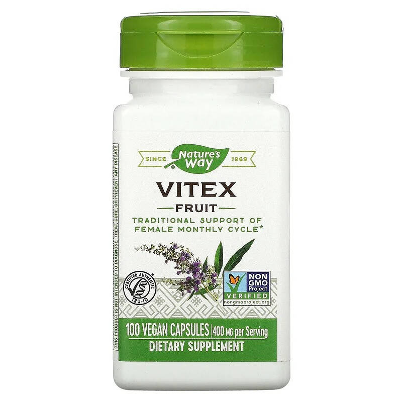 

Витекс Nature's Way "Vitex Fruit" авраамово дерево, 400 мг (100 капсул)