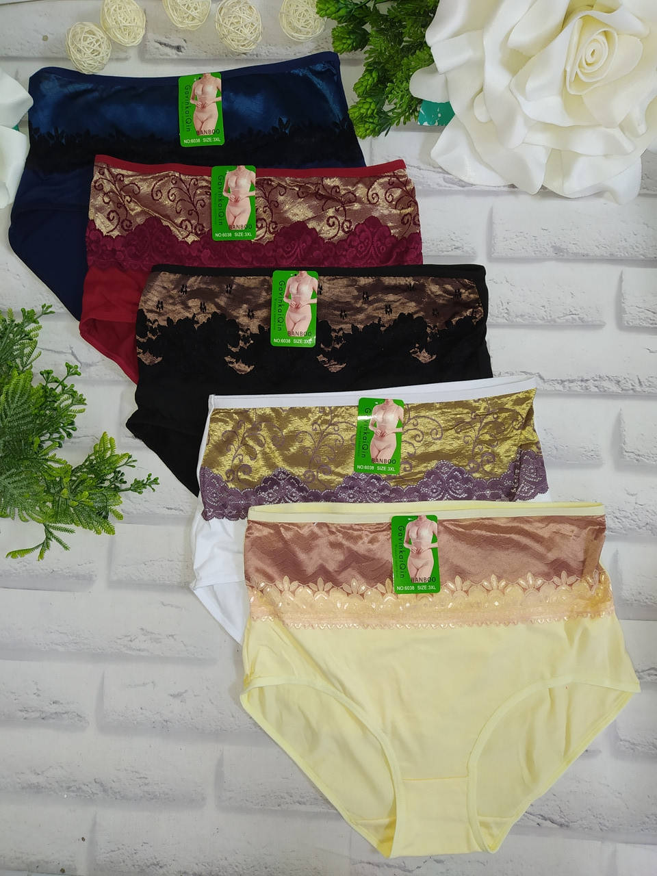 

Трусы женские бамбук р. 4xl ( 52-54) GavinkaiQin SК-6038, Разные цвета