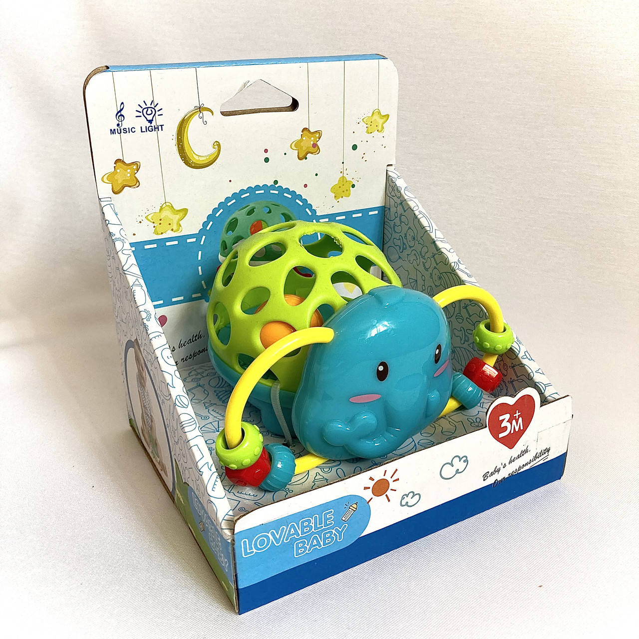 

Музыкальная погремушка "Слоник" для младенцев от 3 месяцев, Разные цвета