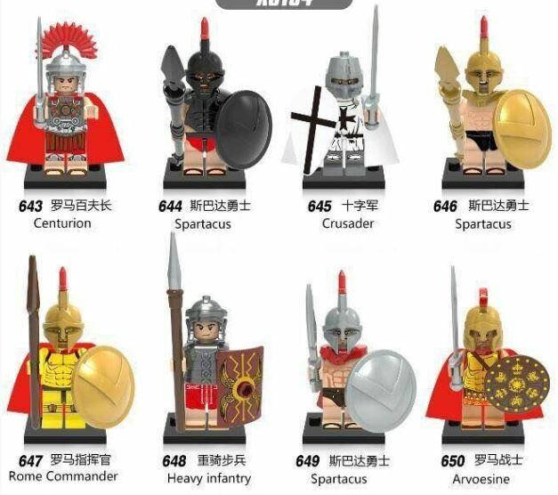 

Фигурки человечки легионеры спартанцы воины античности рыцари для лего lego