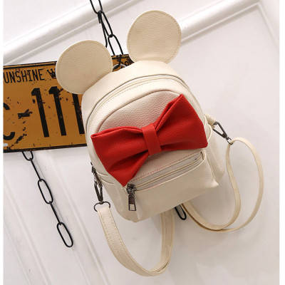 

Женский стильный модный рюкзак рюкзачок ранець сумочка Микки с ушами Белый