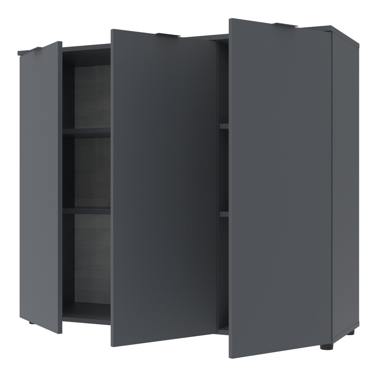 Комод Doros Рон 6 3 фасади Графіт 120х38х100 (41516000) 2