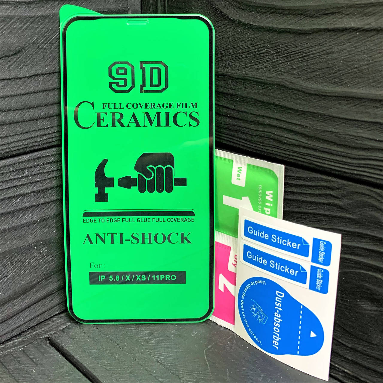 

Керамическое защитное стекло для iPhone 11 Pro Ceramic чёрное, Прозрачный