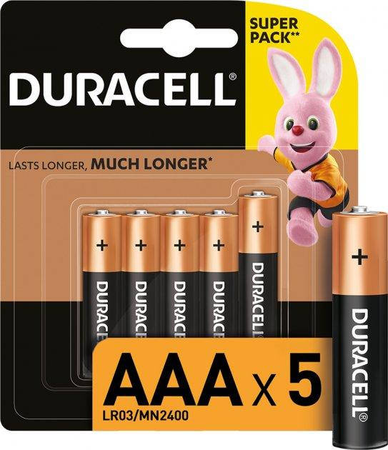 

Батарейки Duracell Basic AAA 5 шт. в упаковке