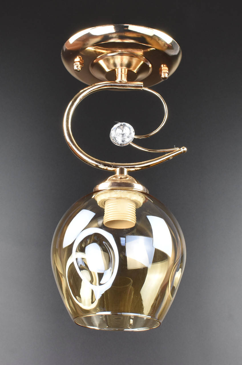 

Люстра потолочная на 1 лампочку 2299/1B-gd Золото 29х13х13 см.