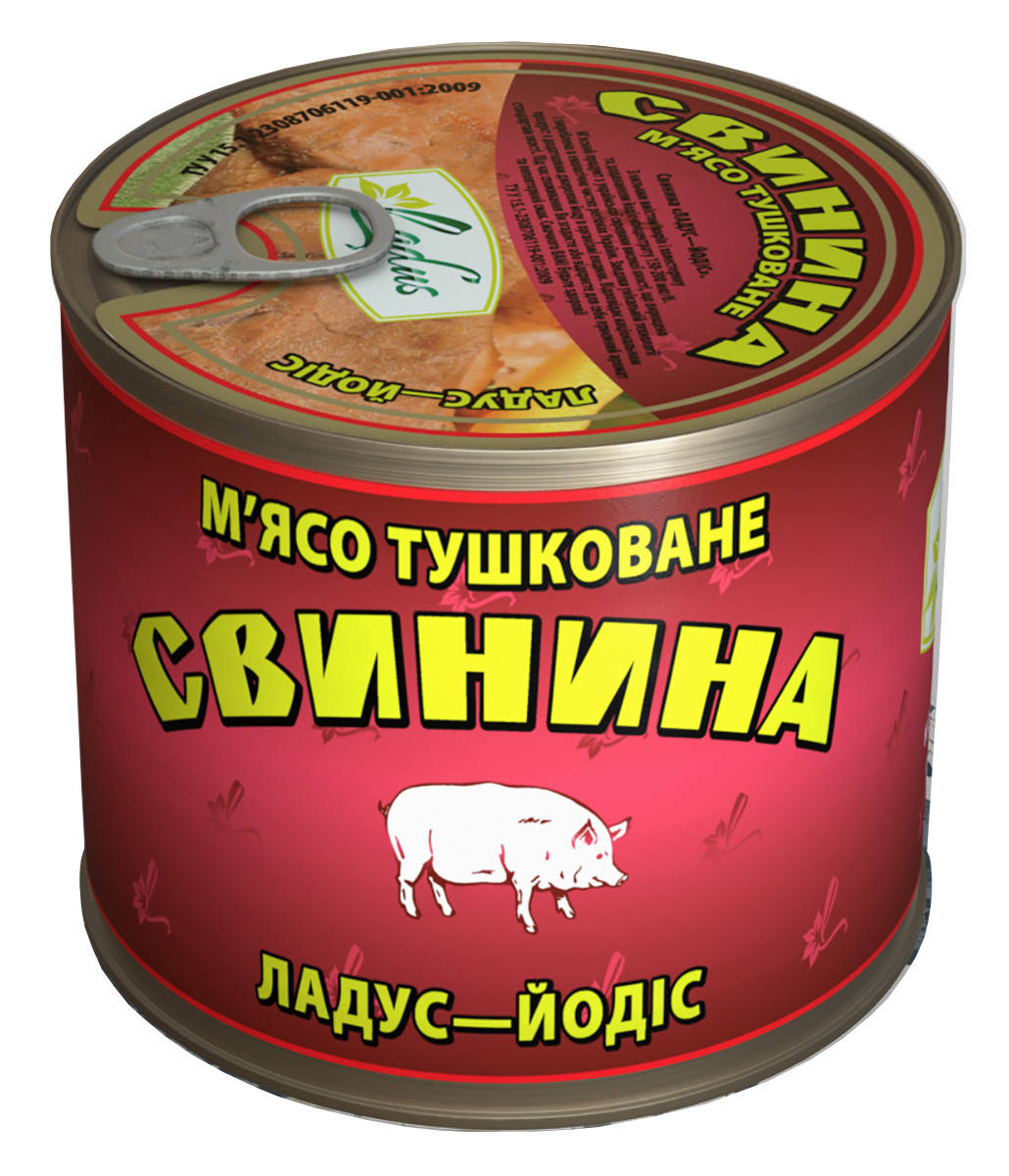 

Тушенка из свинины "Ладус-Йодис" 525 г (24 банки)