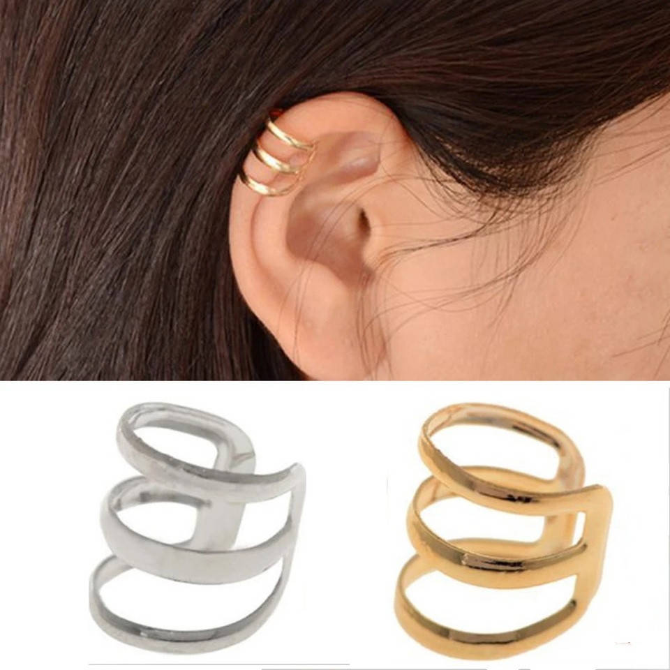 

Элегантный Кафф клипс на ухо спираль серьга Earcuff Клип каф