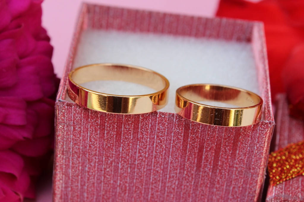 

Обручальное кольцо Xuping Jewelry американка 5 мм р 17 золотистое