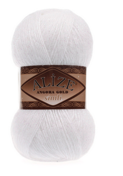 

Пряжа Angora gold simli-55