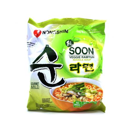 

Корейская лапша NongShim Soon Veggie Ramyun быстрого приготовления 112g (Корея)