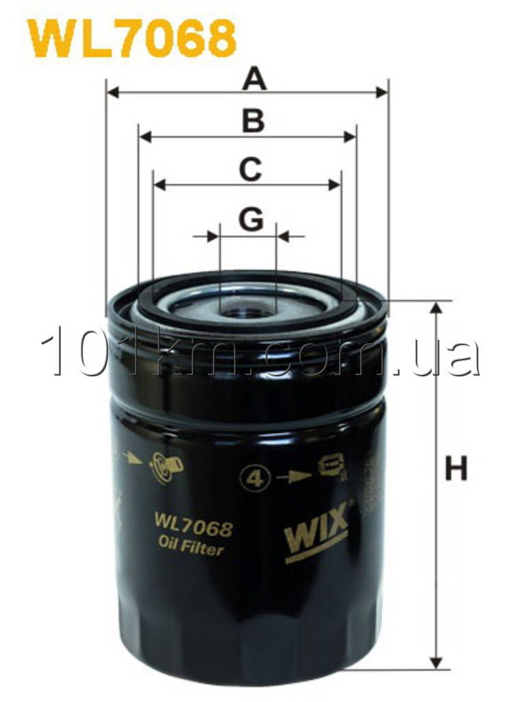 

Фильтр масляный WIX WL7068 (OP 525)