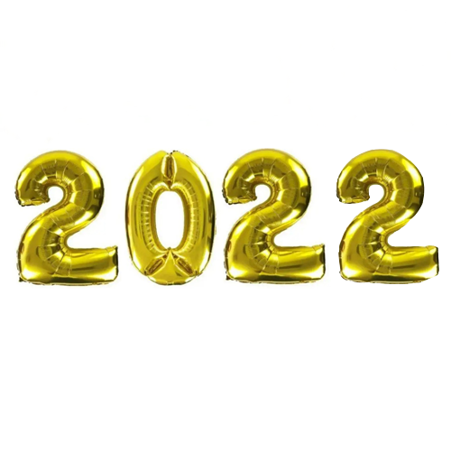 

Фольгированные надувные шары 2022 | Золото
