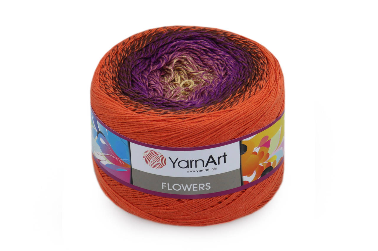 

YarnArt Flowers, №295, Секционное крашение