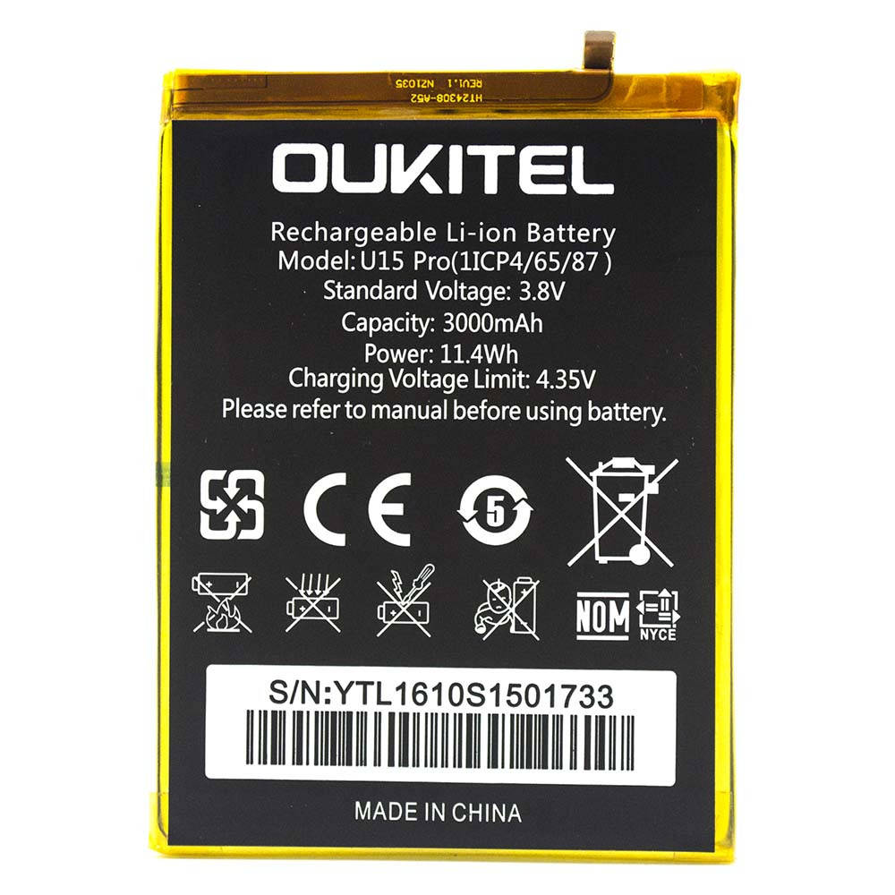 

Аккумулятор для мобильного телефона Oukitel U15 Pro / (Li-ion 3.8V 3000mAh)