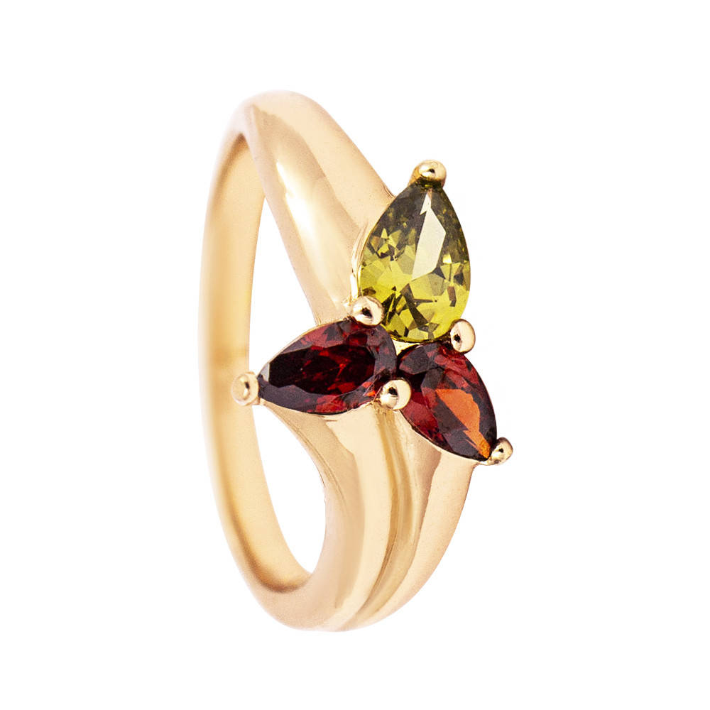 

Кольцо “Цветик” лимонная позолота (Медицинское золото) 17