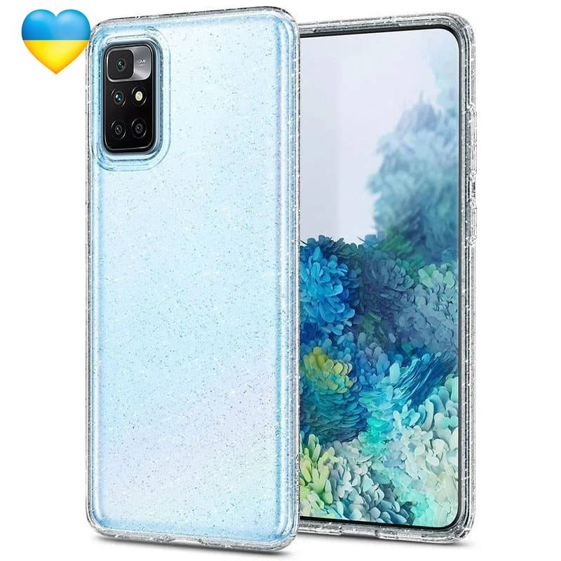 

Чехол прозрачный с блестками для Xiaomi Redmi 10 / Чехол на редми 10