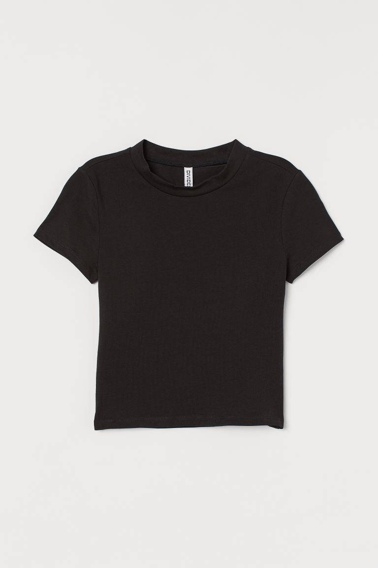 

Короткая футболка H&M XS Черный (0855793001)