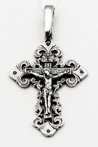 

Серебряный ажурный крест с Распятием Православный Крест
