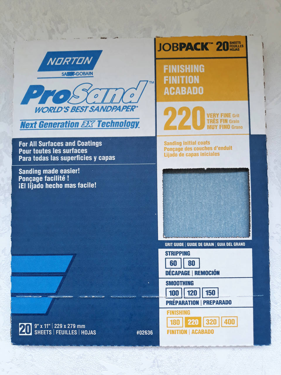 

Наждачная бумага лист Norton зернистость Р 220