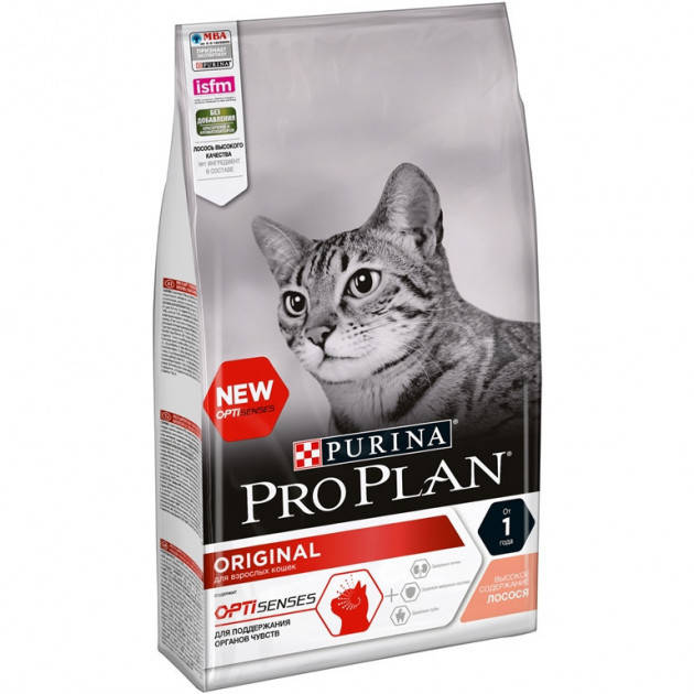 

Сухой корм для котов Purina Pro Plan Original Adult с лососем 1.5 кг.