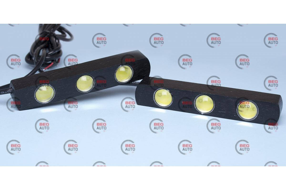 

Ходовые огни 12V DRL D 012 85х14мм 1W